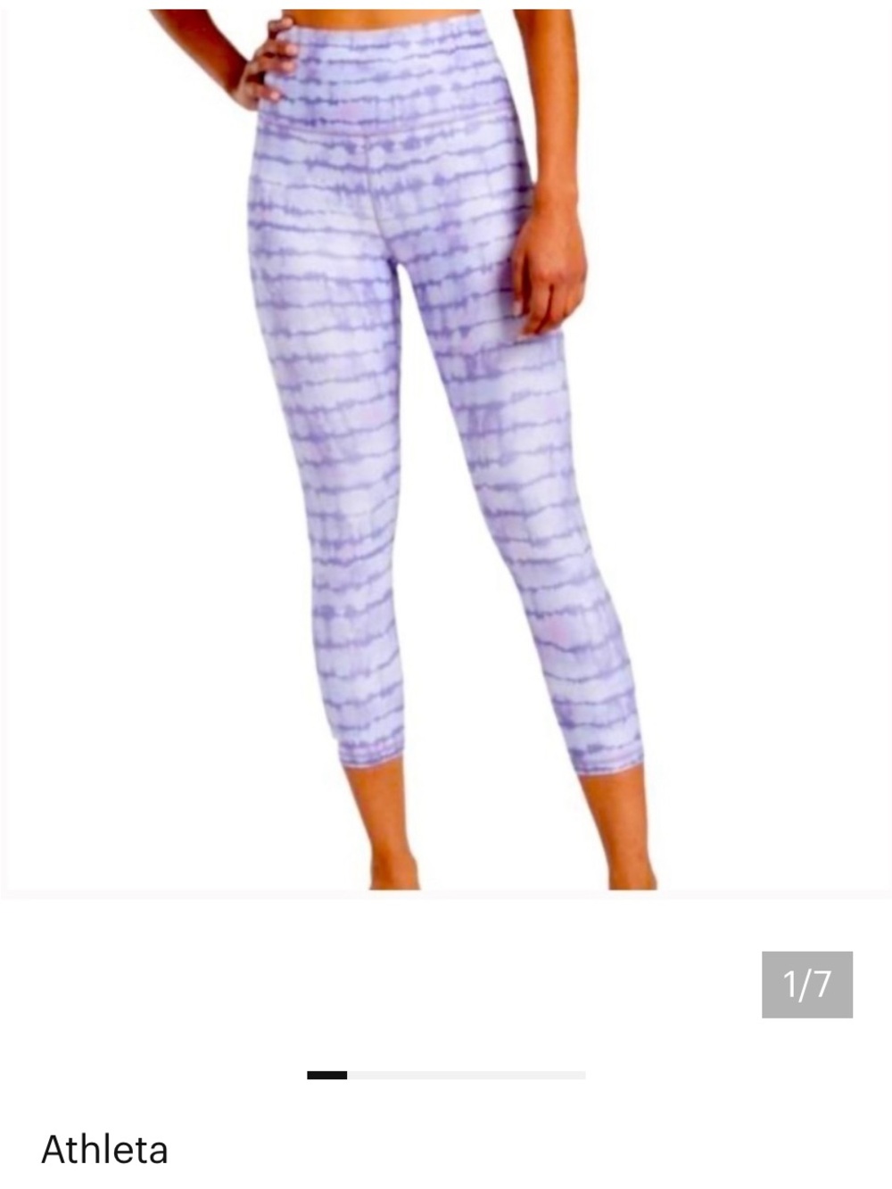 Athleta Lavender Elation Capri Tahiti high Rise Capri Leggings